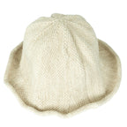 Women Knitted Floppy Round Top Fedora Feminine Bucket Hat