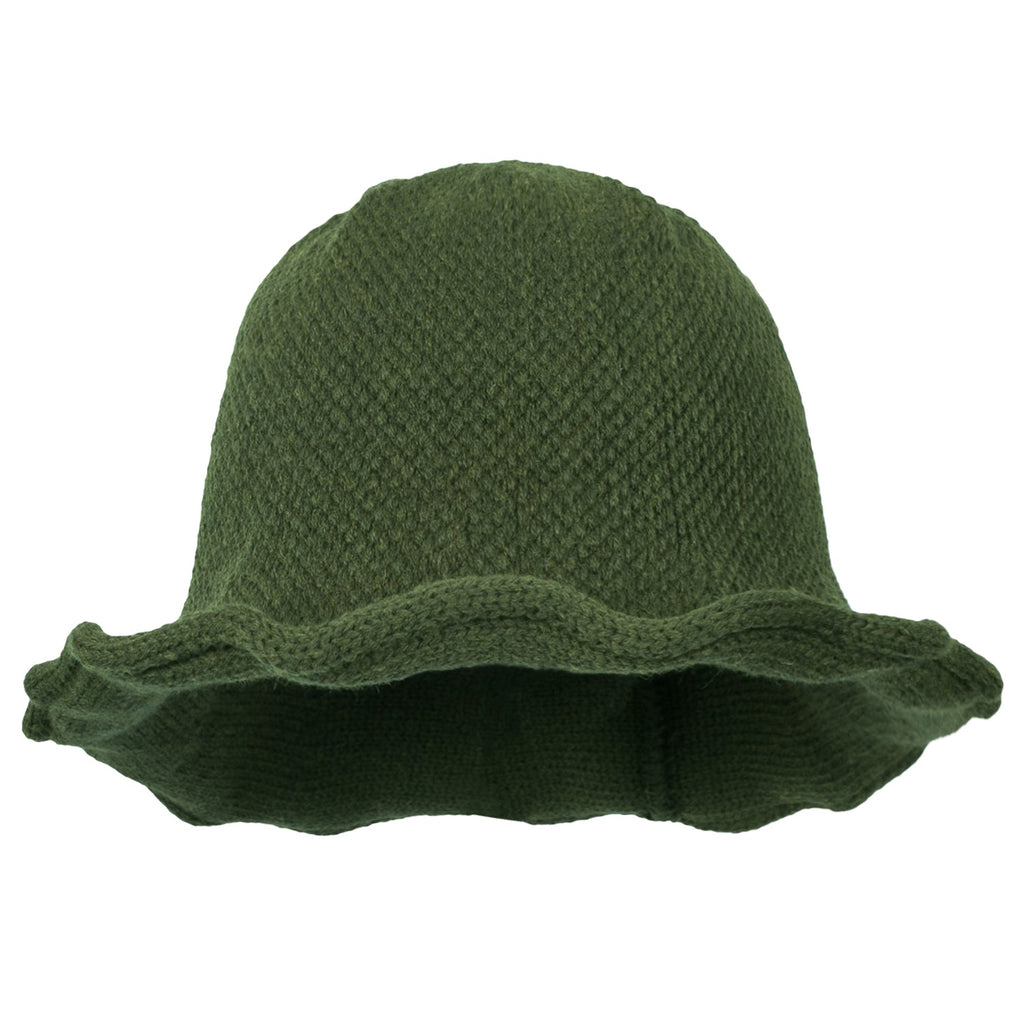 Women Knitted Floppy Round Top Fedora Feminine Bucket Hat