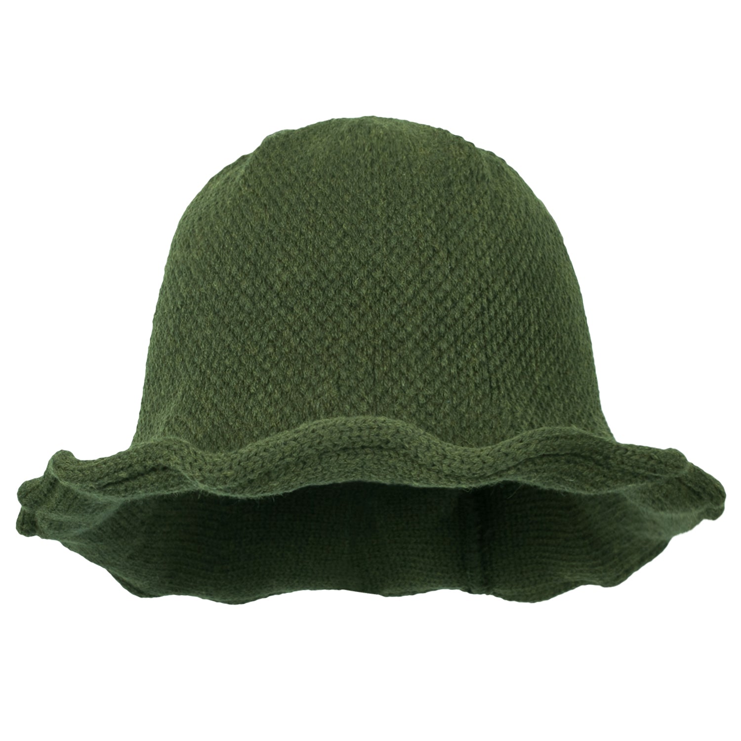 Women Knitted Floppy Round Top Fedora Feminine Bucket Hat