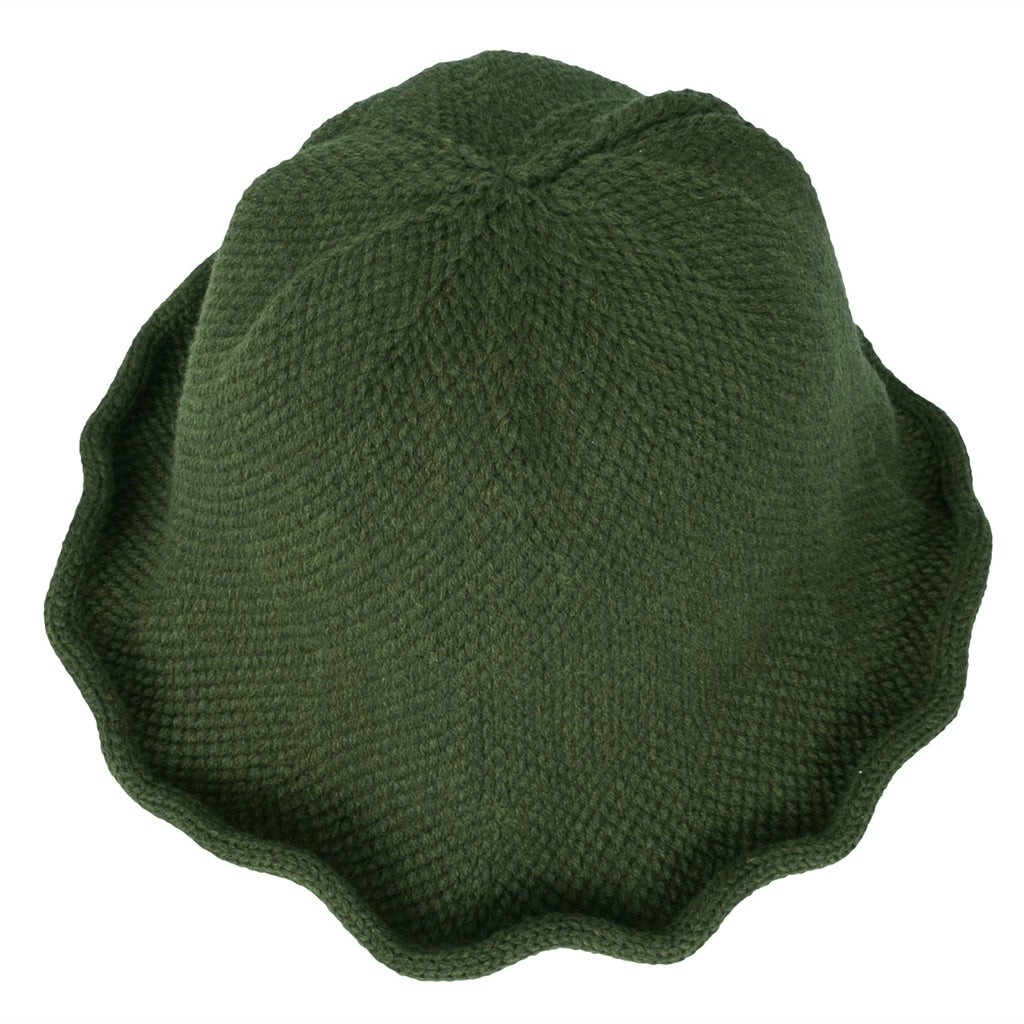 Women Knitted Floppy Round Top Fedora Feminine Bucket Hat