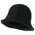 Wool-Blend Solid Color Floppy Round Top Fedora Soft Bucket Hat