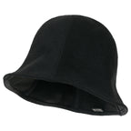 Wool-Blend Solid Color Floppy Round Top Fedora Soft Bucket Hat