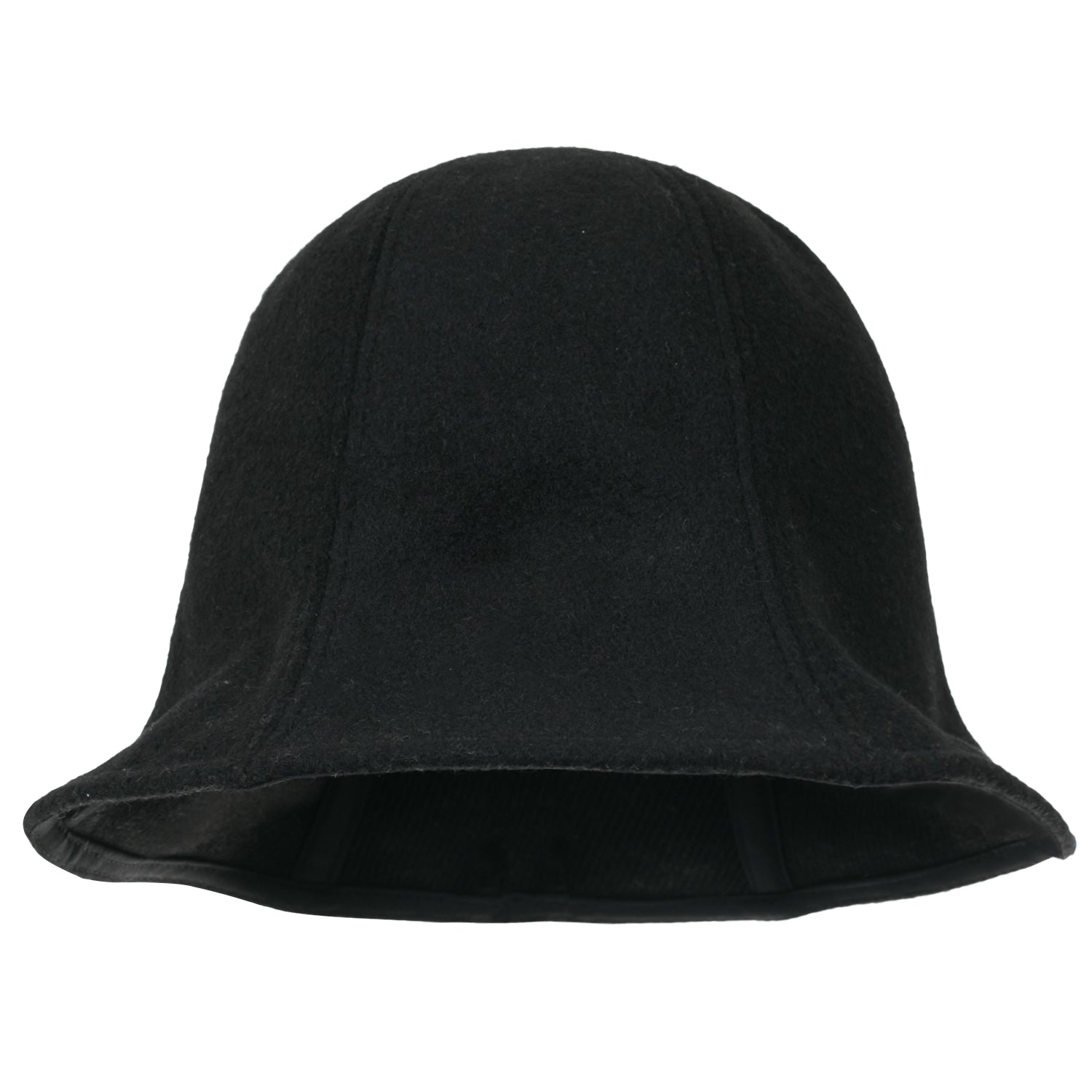 Wool-Blend Solid Color Floppy Round Top Fedora Soft Bucket Hat