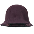 Wool-Blend Solid Color Floppy Round Top Fedora Soft Bucket Hat