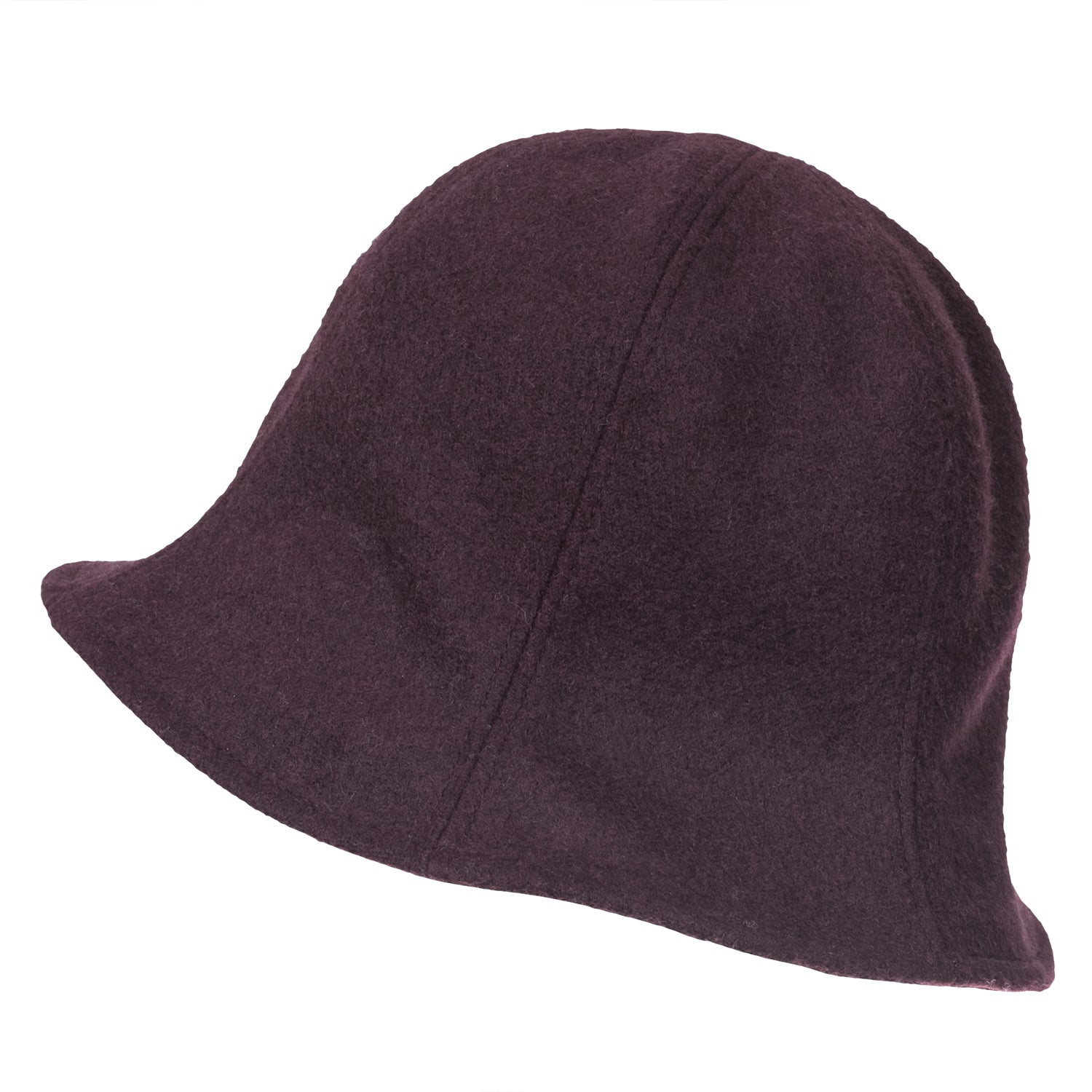 Wool-Blend Solid Color Floppy Round Top Fedora Soft Bucket Hat