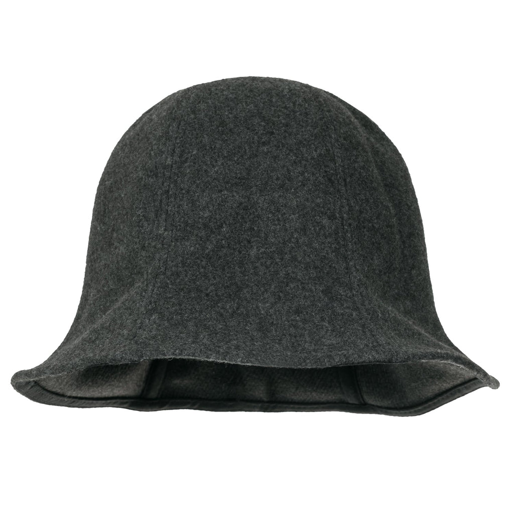 Wool-Blend Solid Color Floppy Round Top Fedora Soft Bucket Hat