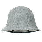 Wool-Blend Solid Color Floppy Round Top Fedora Soft Bucket Hat