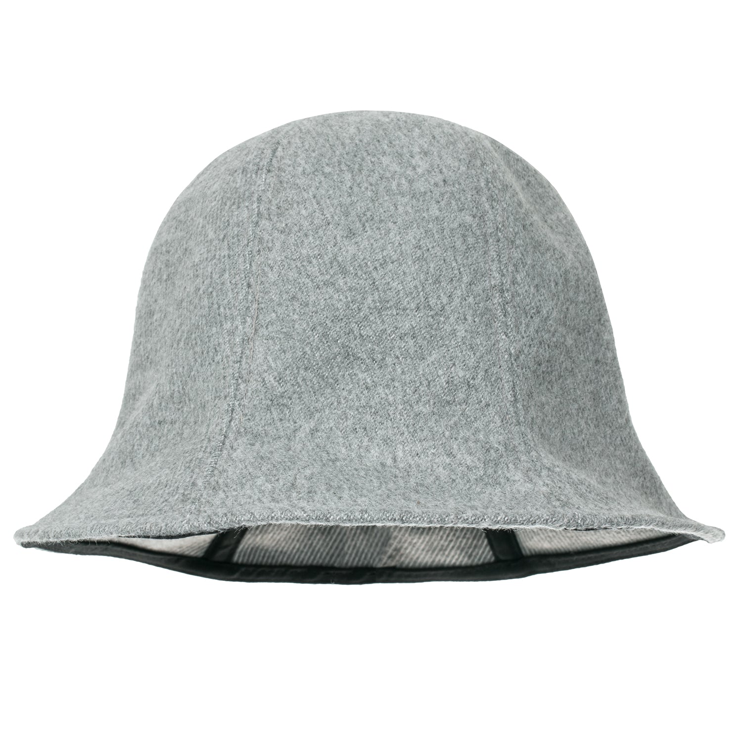 Wool-Blend Solid Color Floppy Round Top Fedora Soft Bucket Hat