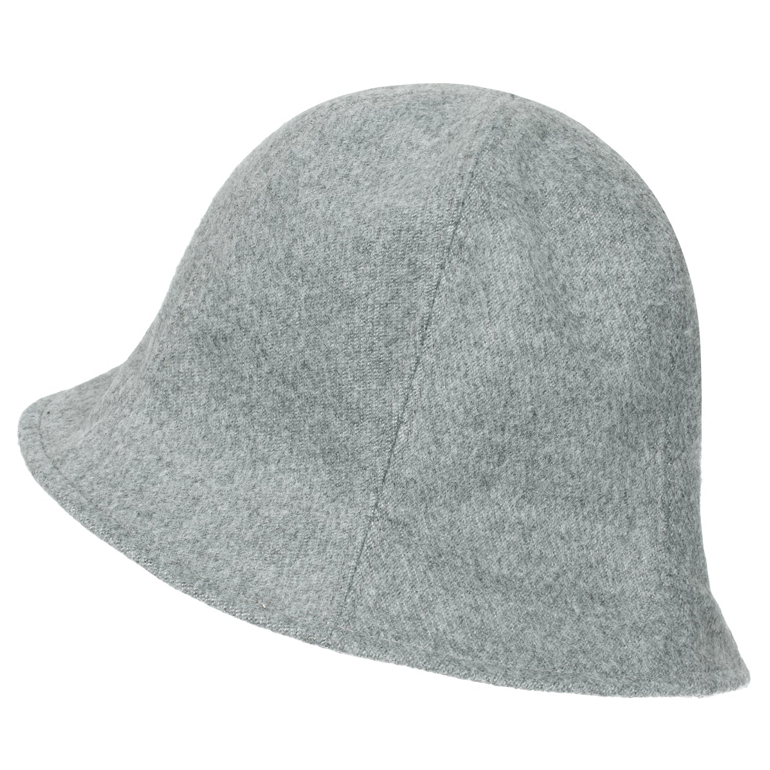 Wool-Blend Solid Color Floppy Round Top Fedora Soft Bucket Hat