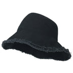 Vintage Cotton Fishing Hat Casual Ripped Edge Bucket Hat