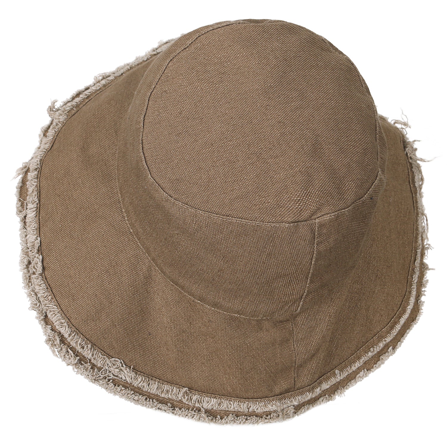 Vintage Cotton Fishing Hat Casual Ripped Edge Bucket Hat