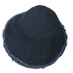Vintage Cotton Fishing Hat Casual Ripped Edge Bucket Hat