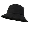 Color Fleece Flat Top Fedora Warm Winter Bucket Hat