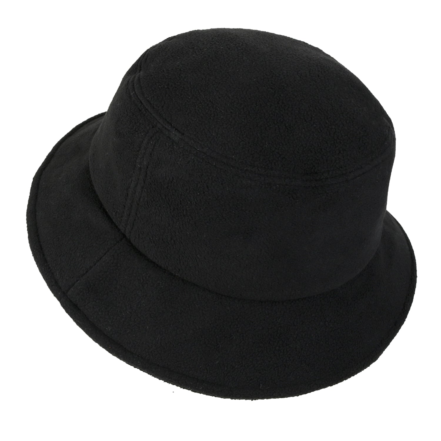 Color Fleece Flat Top Fedora Warm Winter Bucket Hat