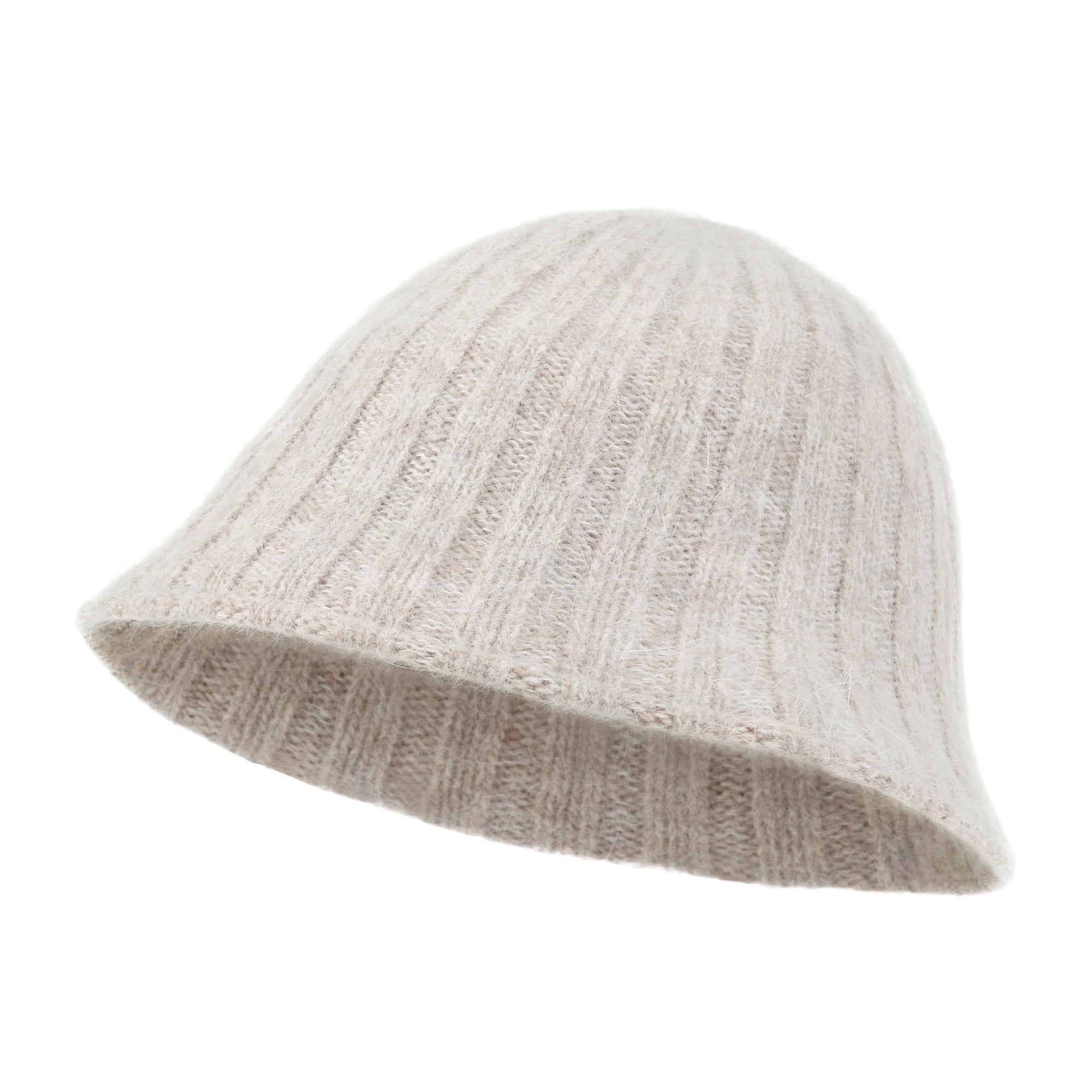 Crochet Knitted Angora Blended Fedora Color Winter Bucket Hat
