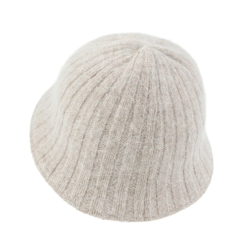 Crochet Knitted Angora Blended Fedora Color Winter Bucket Hat