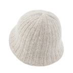 Crochet Knitted Angora Blended Fedora Color Winter Bucket Hat