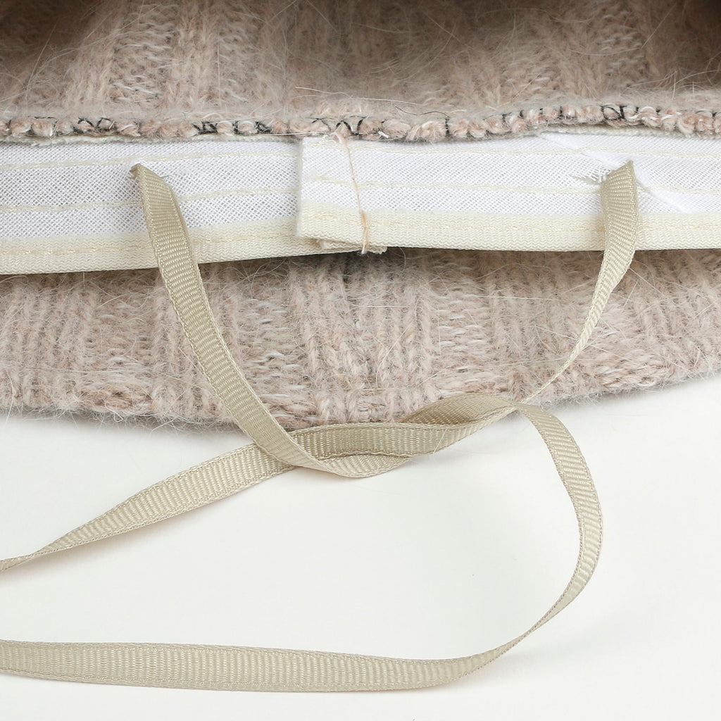 Crochet Knitted Angora Blended Fedora Color Winter Bucket Hat