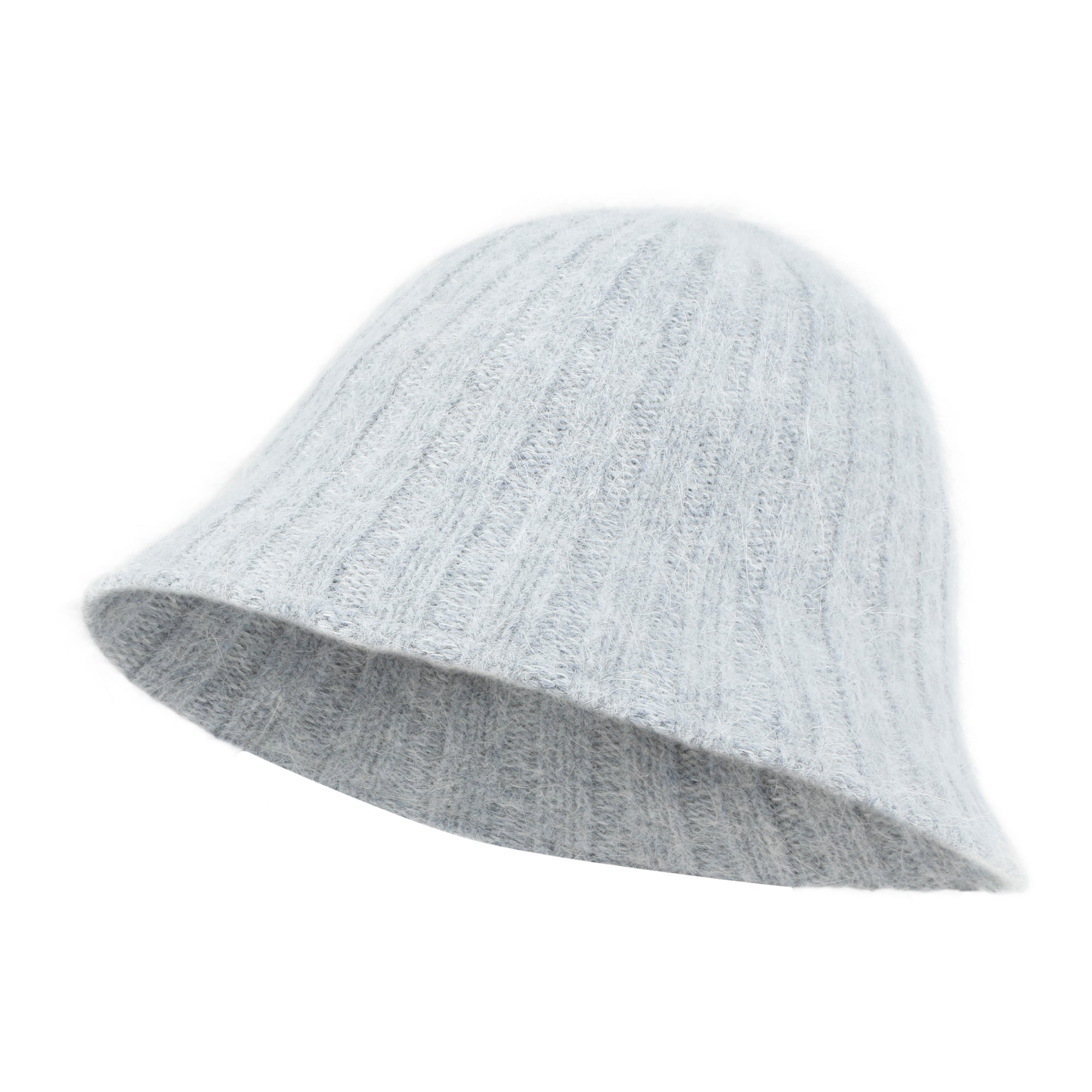Crochet Knitted Angora Blended Fedora Color Winter Bucket Hat