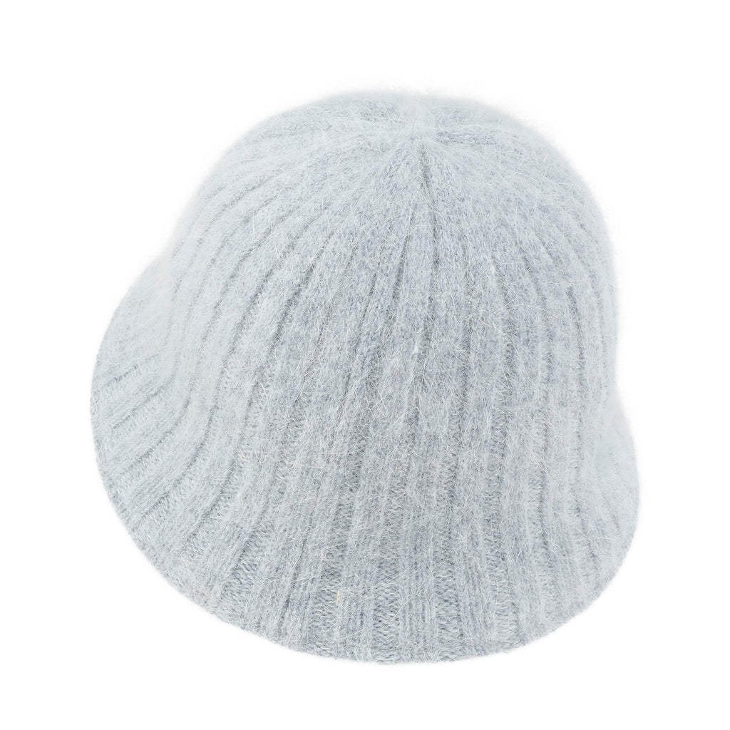 Crochet Knitted Angora Blended Fedora Color Winter Bucket Hat