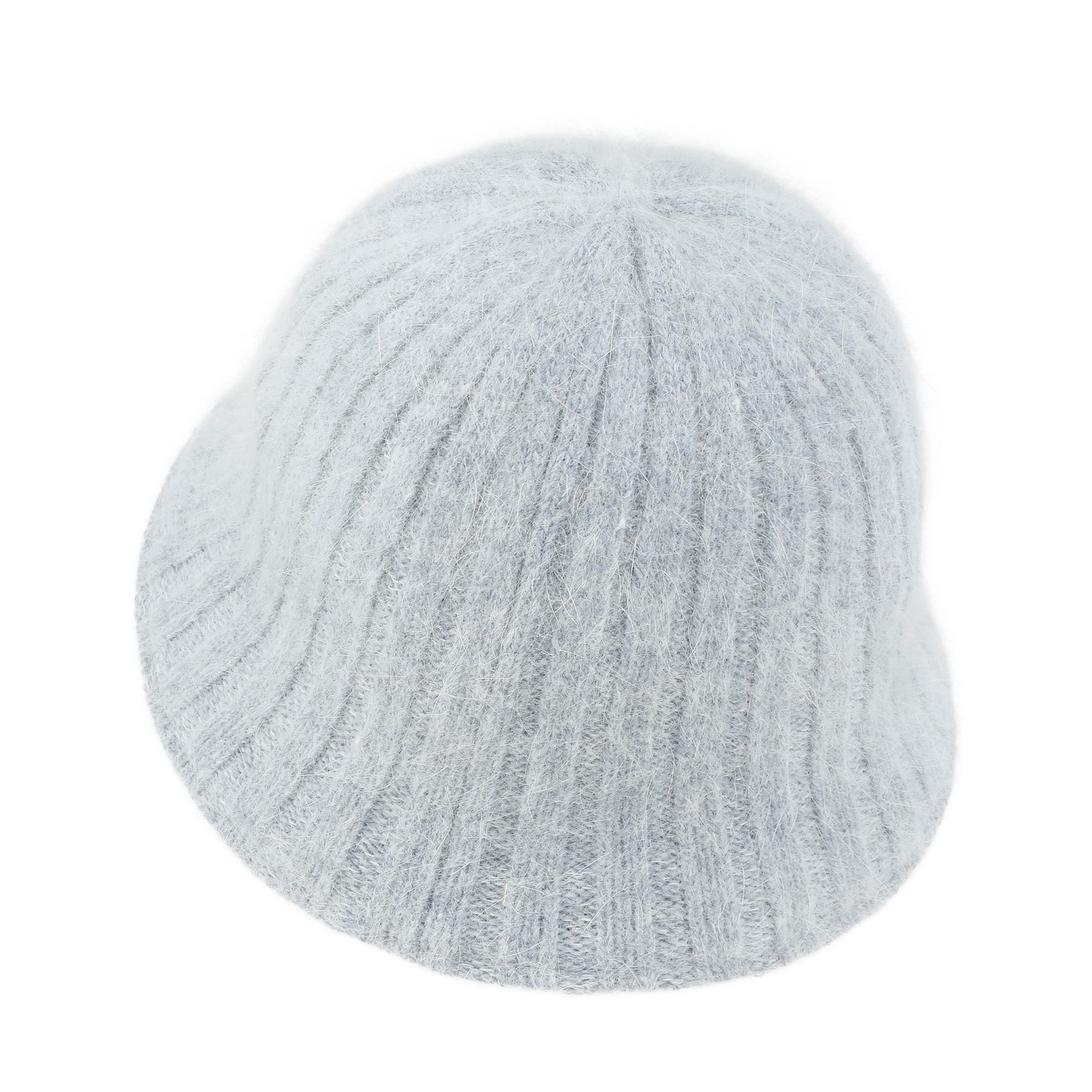 Crochet Knitted Angora Blended Fedora Color Winter Bucket Hat