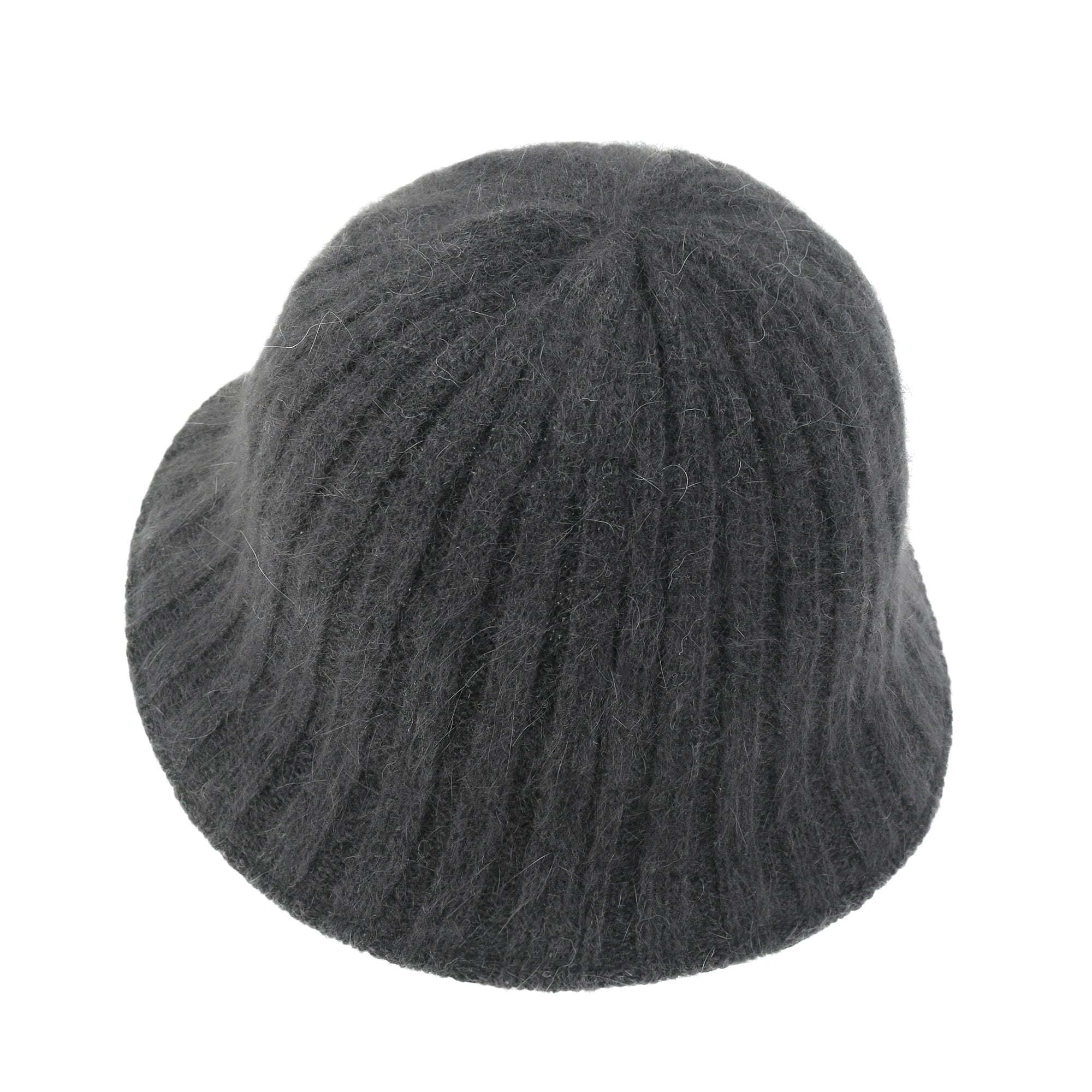 Crochet Knitted Angora Blended Fedora Color Winter Bucket Hat