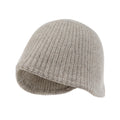 Crochet Asymmetrical Brim Wool Blended Fedora Color Winter Bucket Hat