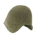 Crochet Asymmetrical Brim Wool Blended Fedora Color Winter Bucket Hat