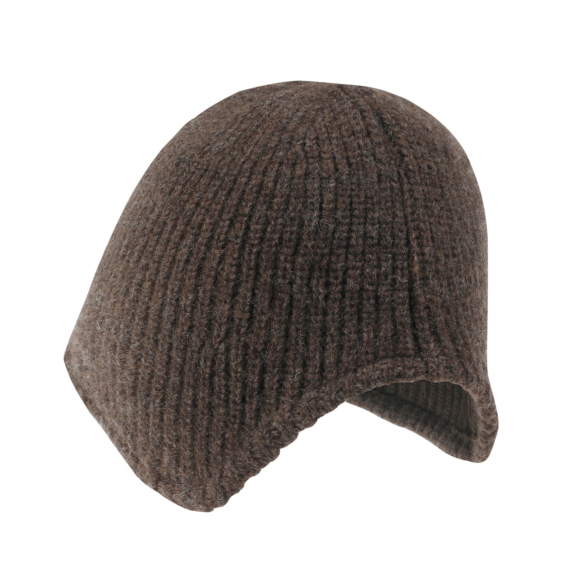 Crochet Asymmetrical Brim Wool Blended Fedora Color Winter Bucket Hat