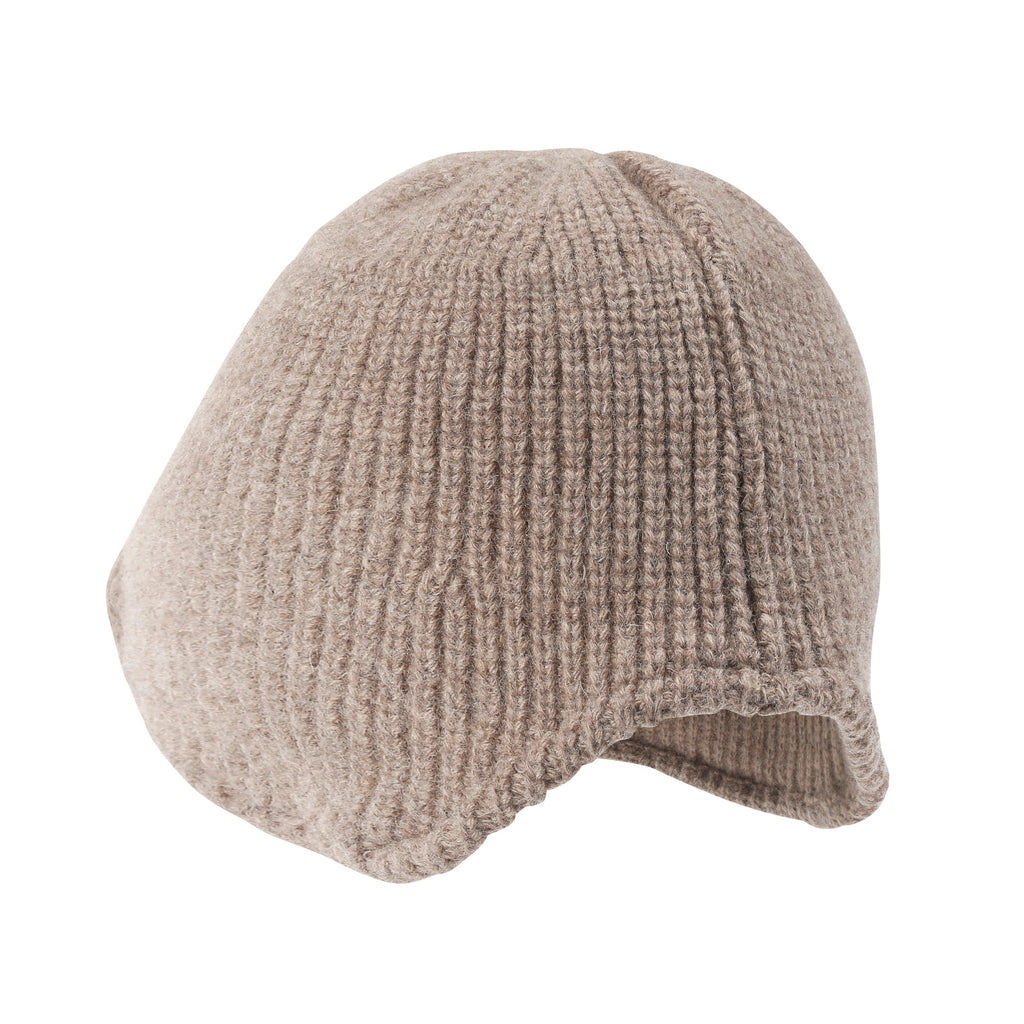 Crochet Asymmetrical Brim Wool Blended Fedora Color Winter Bucket Hat