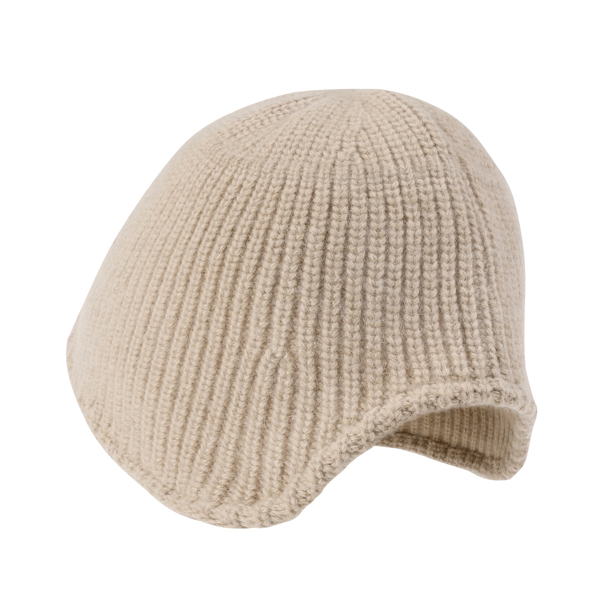 Crochet Asymmetrical Brim Wool Blended Fedora Color Winter Bucket Hat