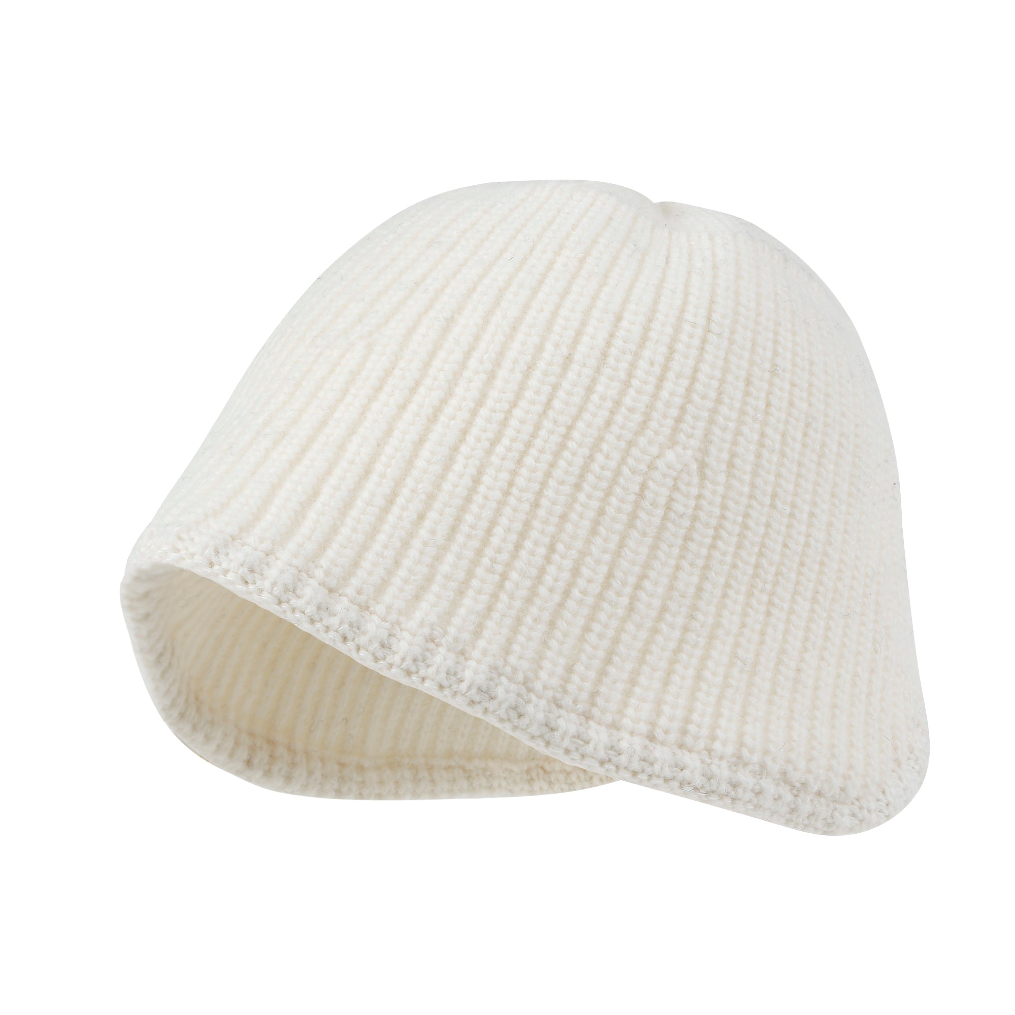 Crochet Asymmetrical Brim Wool Blended Fedora Color Winter Bucket Hat