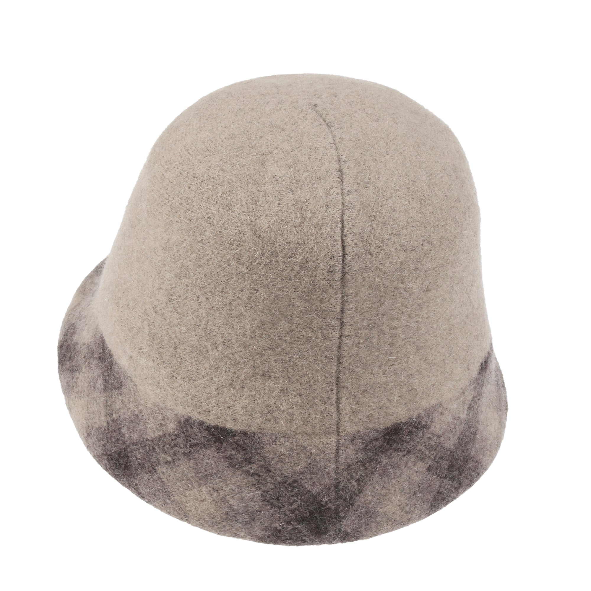 Plaid Pattern Brim Knitted Wool Fedora Colorful Winter Bucket Hat