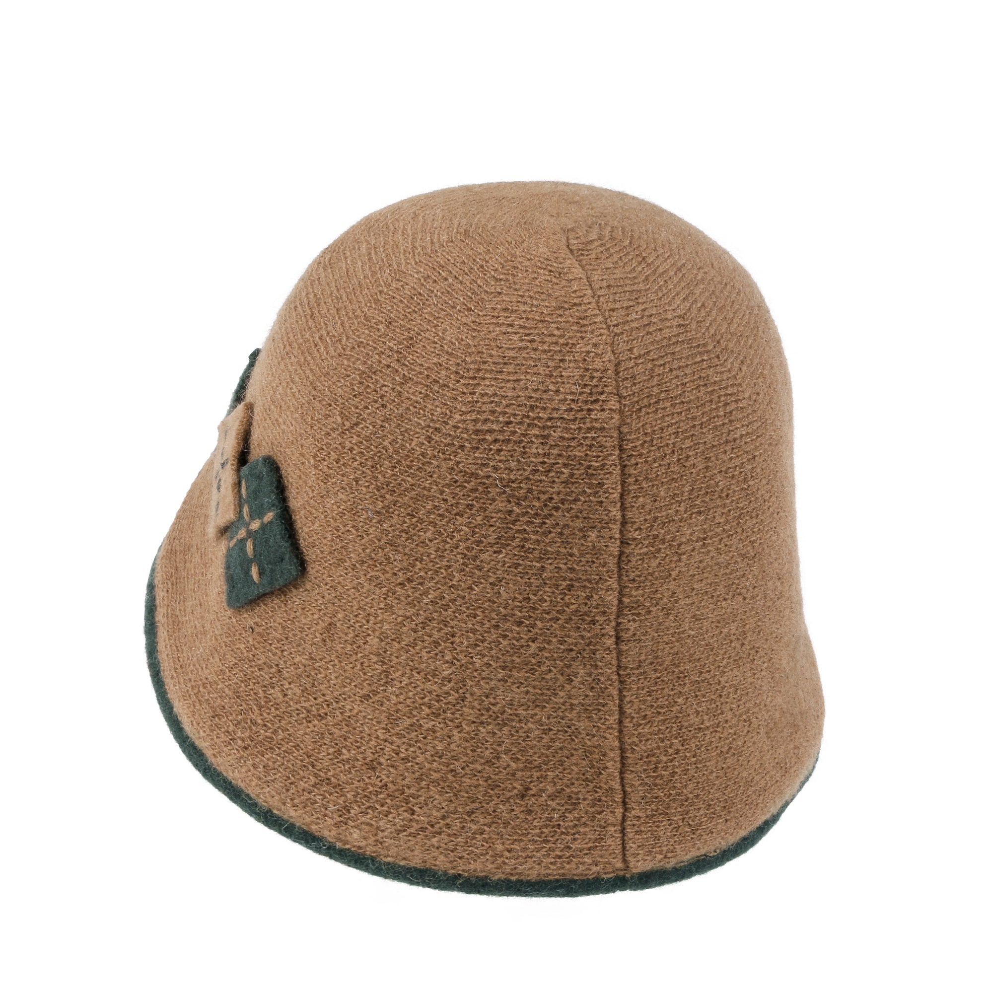 Diamond Shape Knitted Wool Blended Bucket Hat Foldable Winter Bowler Hat
