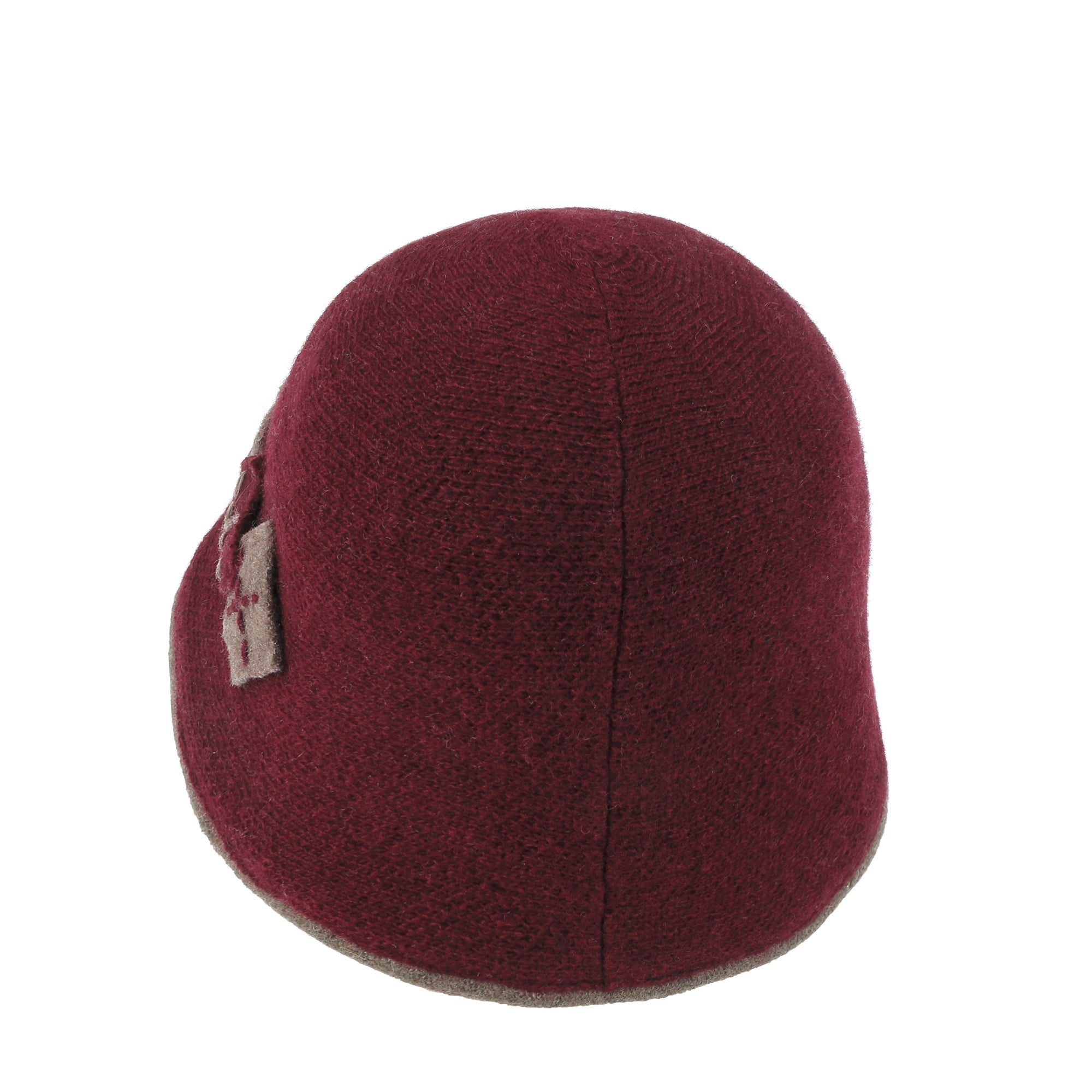 Diamond Shape Knitted Wool Blended Bucket Hat Foldable Winter Bowler Hat
