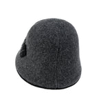 Diamond Shape Knitted Wool Blended Bucket Hat Foldable Winter Bowler Hat