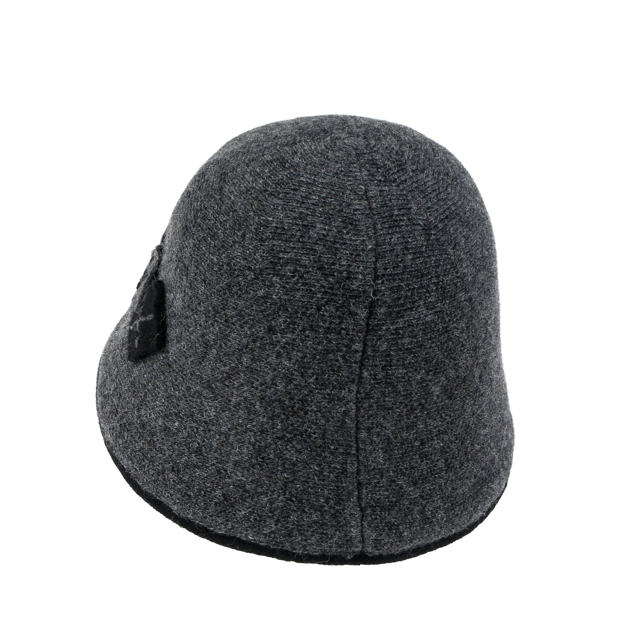 Diamond Shape Knitted Wool Blended Bucket Hat Foldable Winter Bowler Hat