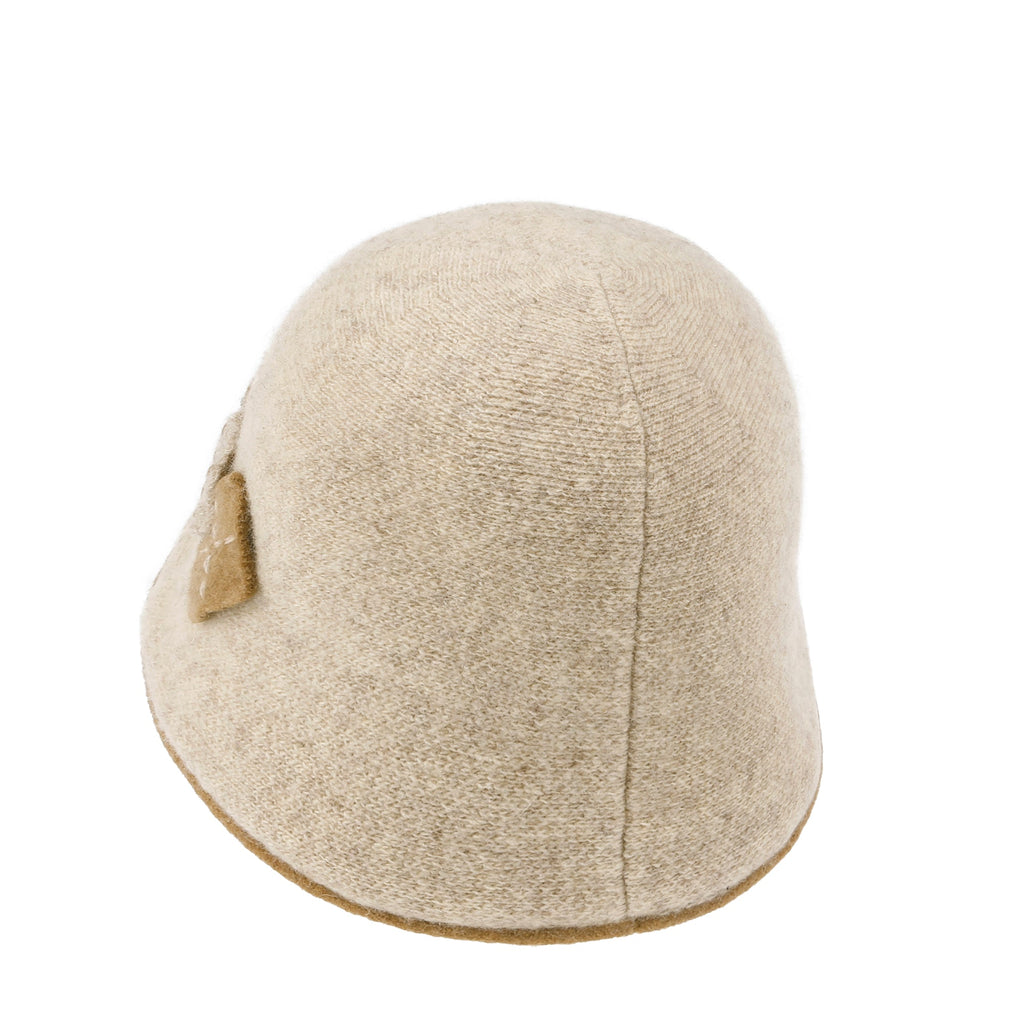 Diamond Shape Knitted Wool Blended Bucket Hat Foldable Winter Bowler Hat