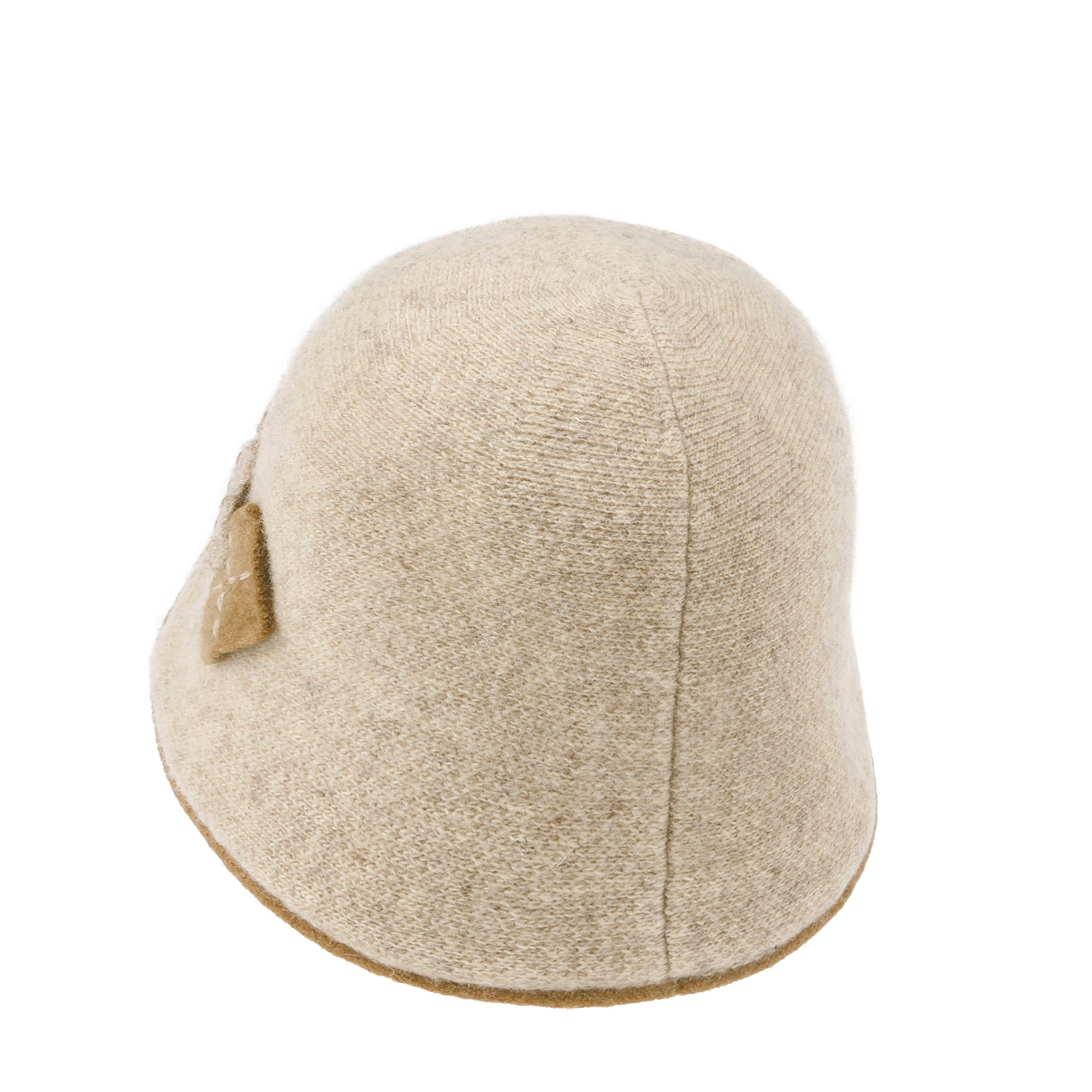 Diamond Shape Knitted Wool Blended Bucket Hat Foldable Winter Bowler Hat