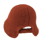 Crochet Asymmetrical Brim Wool Blended Bucket Hook And Loop Winter Hat