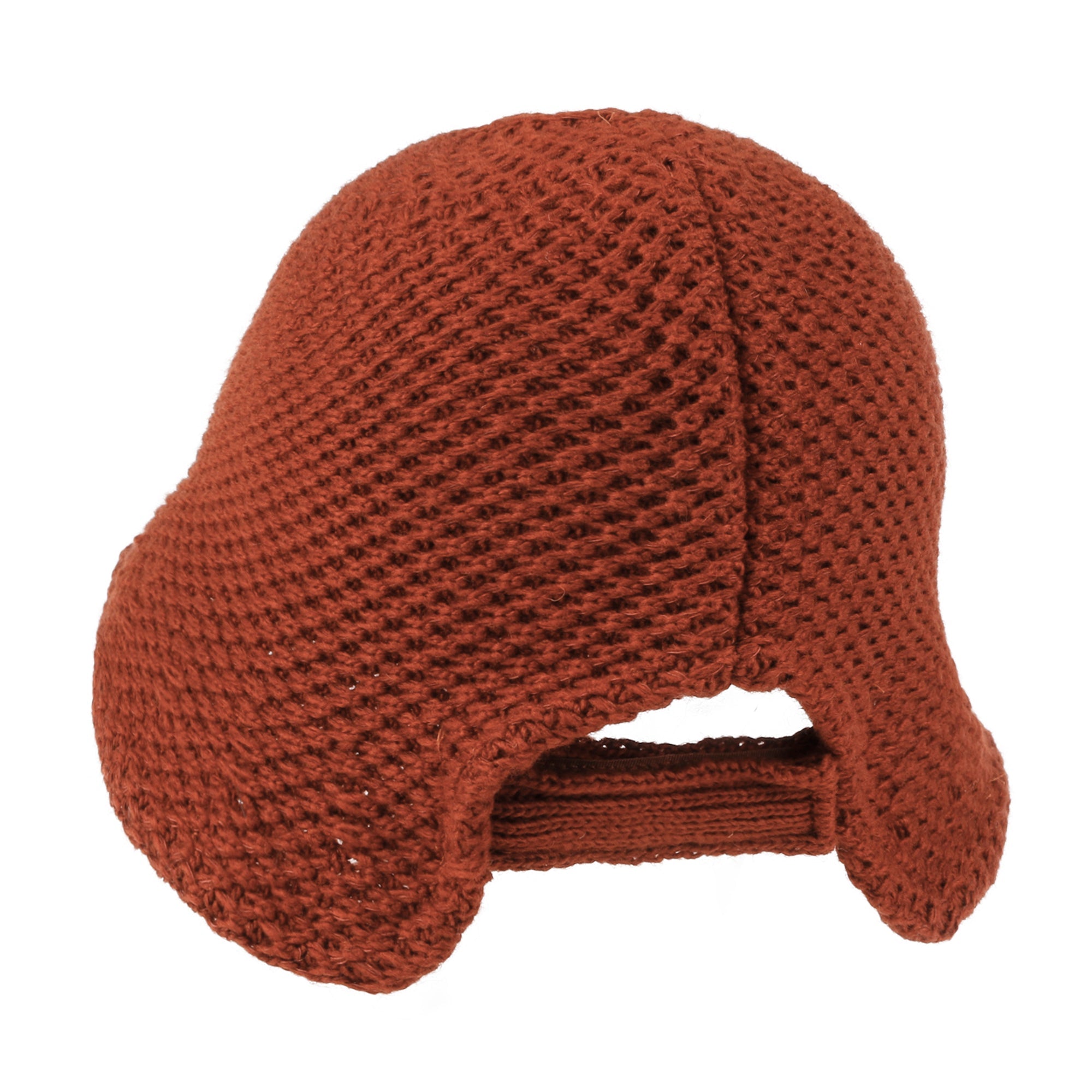 Crochet Asymmetrical Brim Wool Blended Bucket Hook And Loop Winter Hat