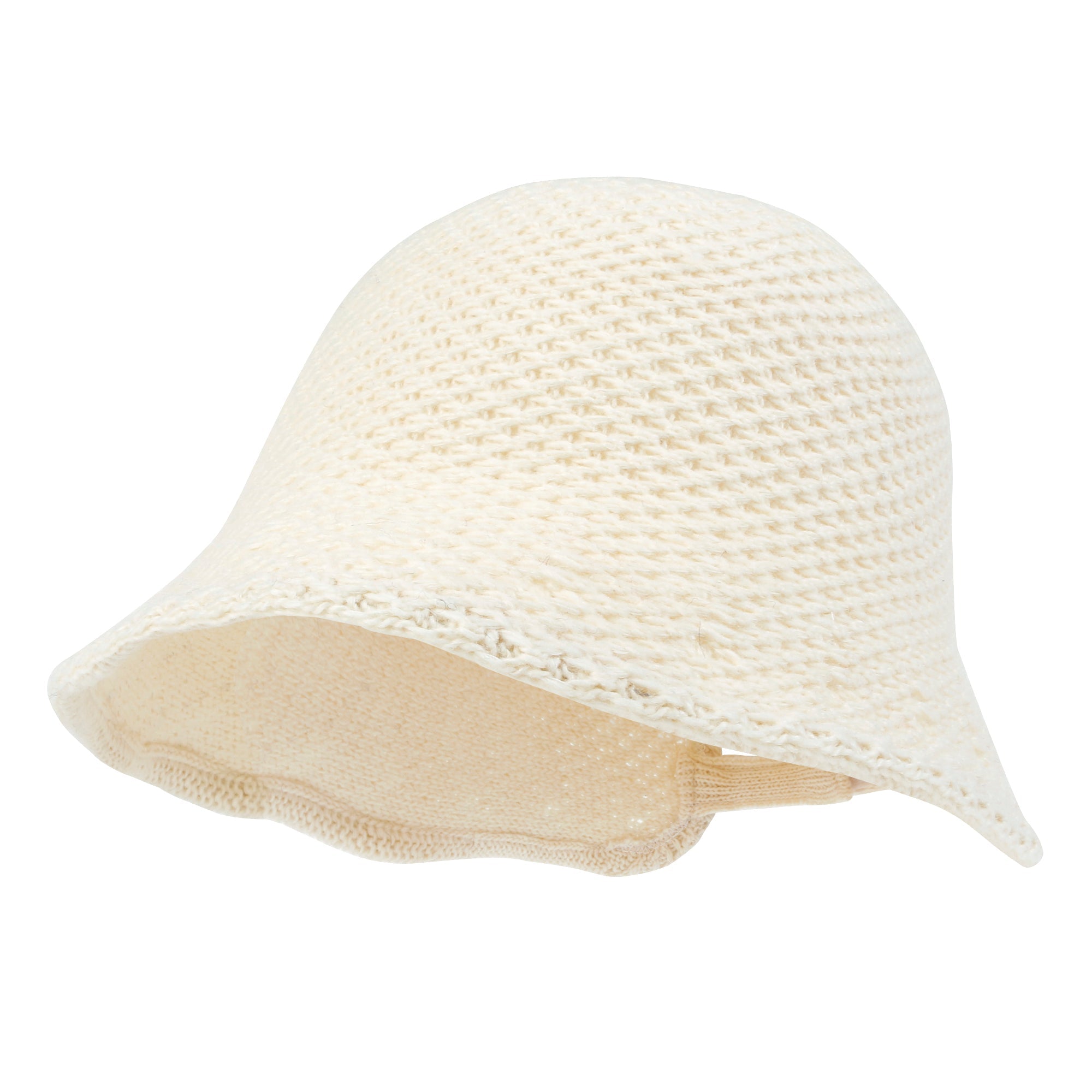 Crochet Asymmetrical Brim Wool Blended Bucket Hook And Loop Winter Hat