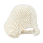 Crochet Asymmetrical Brim Wool Blended Bucket Hook And Loop Winter Hat