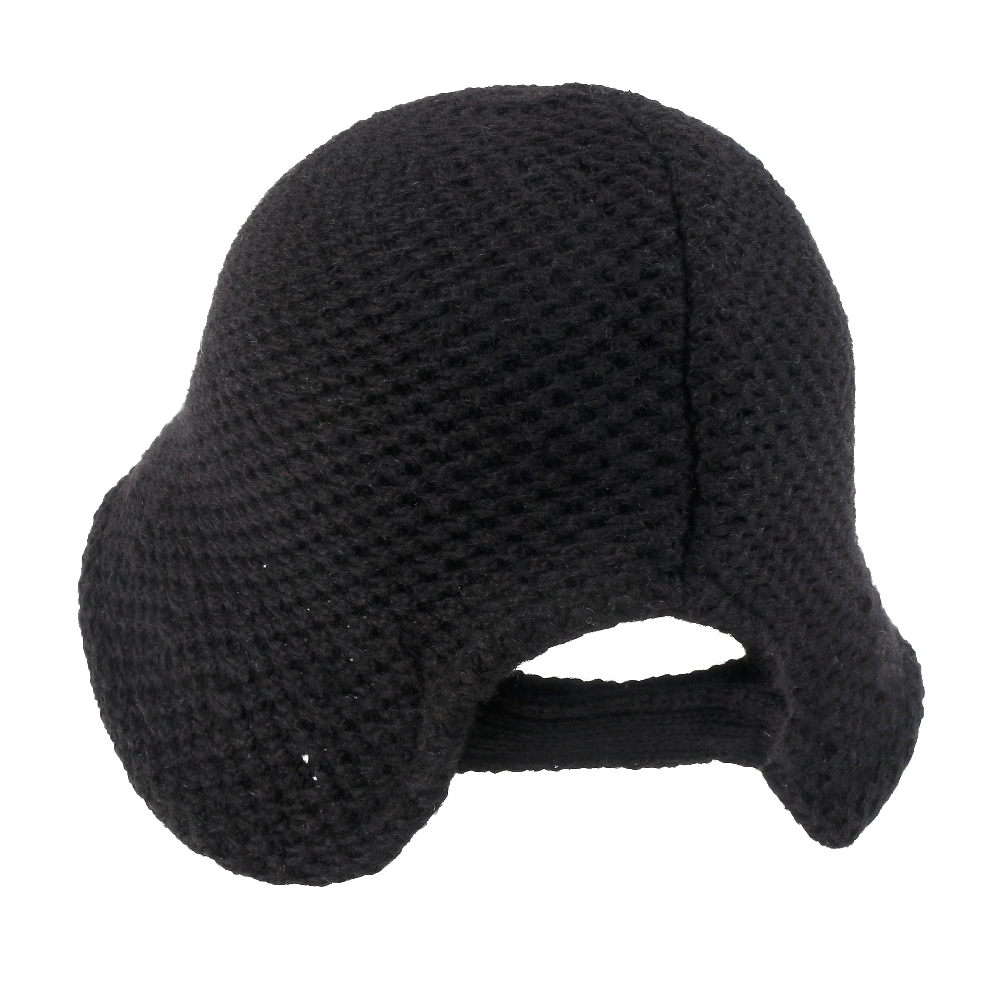 Crochet Asymmetrical Brim Wool Blended Bucket Hook And Loop Winter Hat