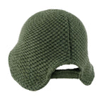 Crochet Asymmetrical Brim Wool Blended Bucket Hook And Loop Winter Hat