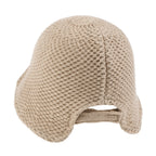 Crochet Asymmetrical Brim Wool Blended Bucket Hook And Loop Winter Hat
