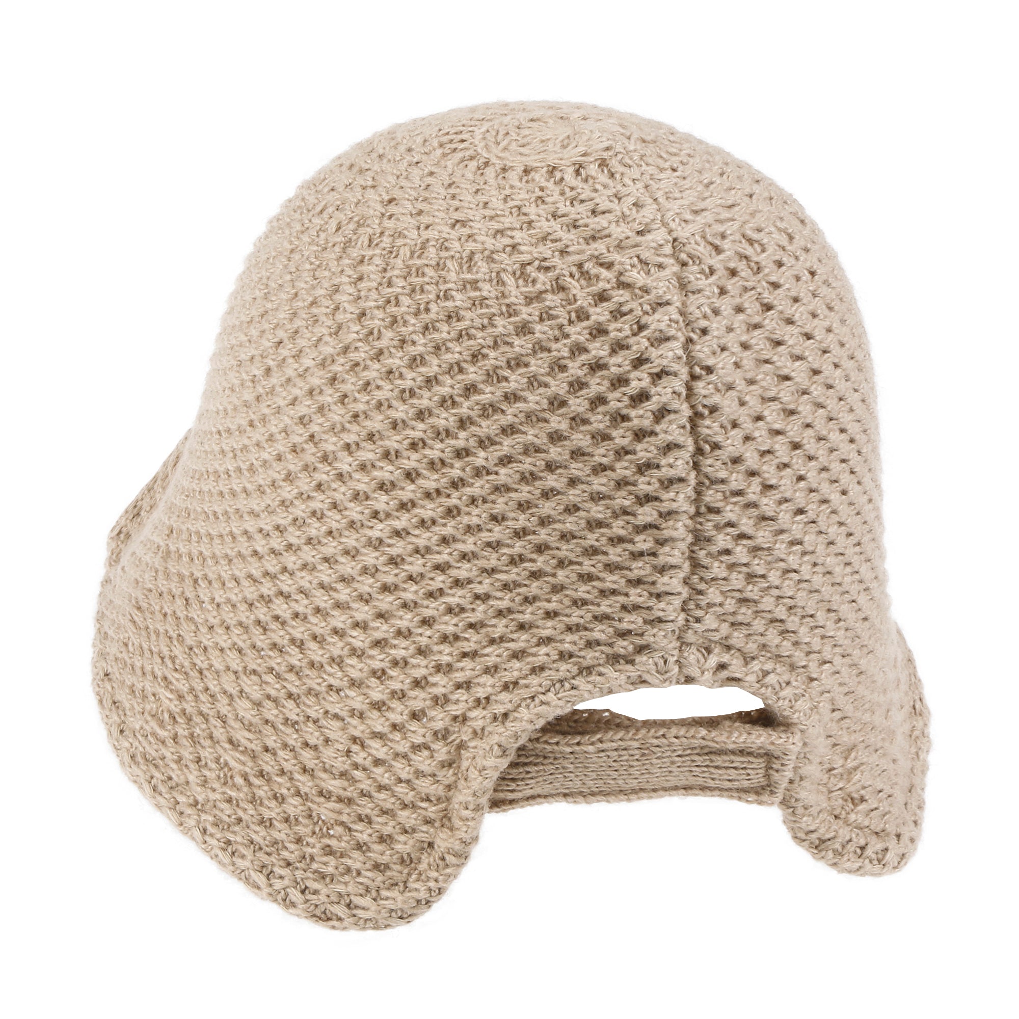 Crochet Asymmetrical Brim Wool Blended Bucket Hook And Loop Winter Hat