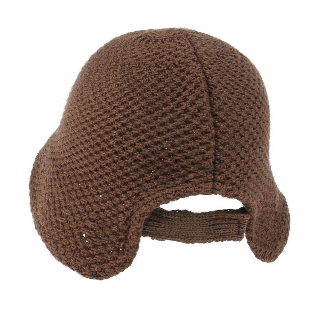 Crochet Asymmetrical Brim Wool Blended Bucket Hook And Loop Winter Hat
