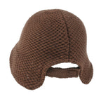 Crochet Asymmetrical Brim Wool Blended Bucket Hook And Loop Winter Hat