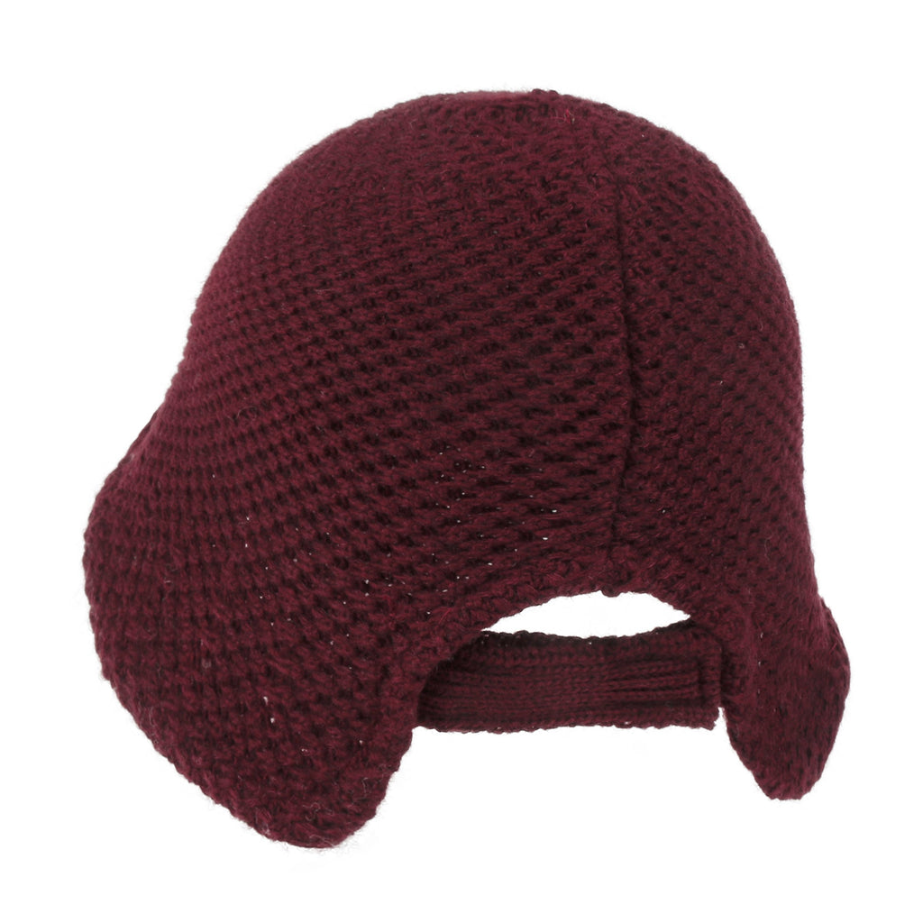 Crochet Asymmetrical Brim Wool Blended Bucket Hook And Loop Winter Hat